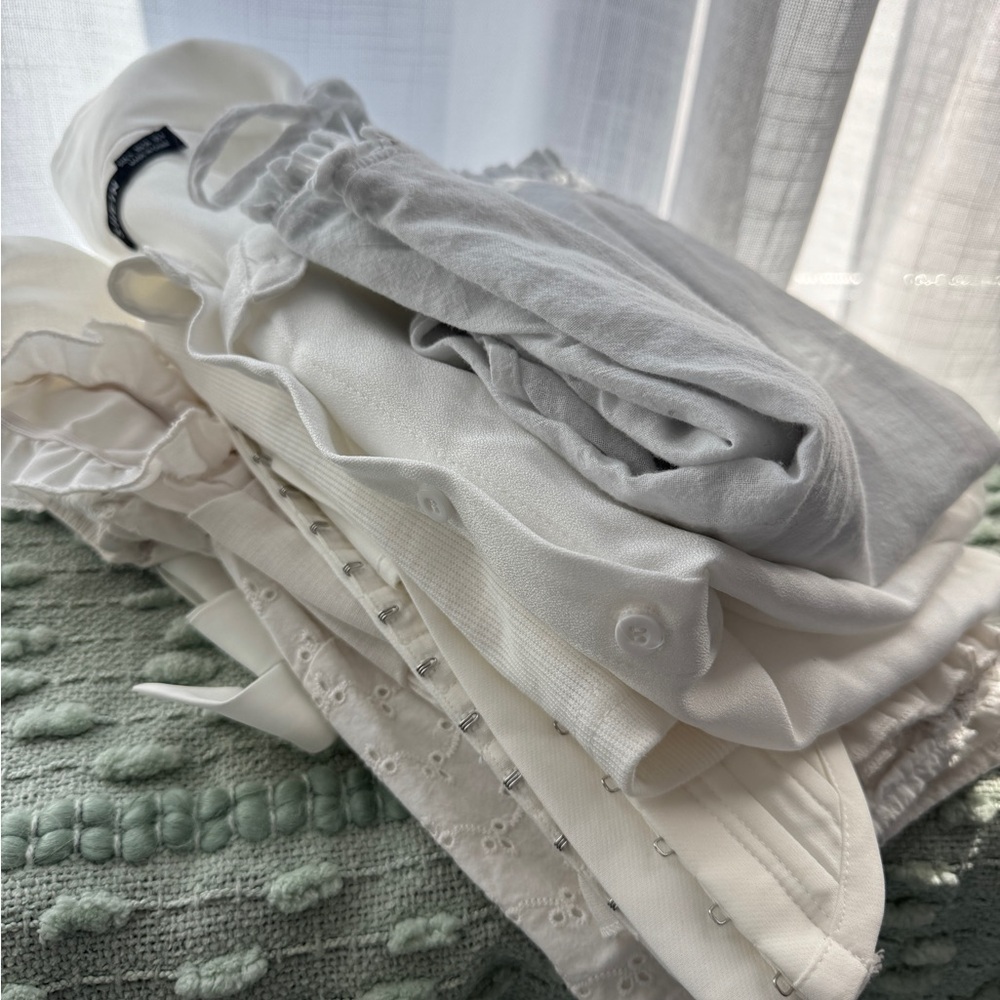 Bundle of Elegant White Tops Collection